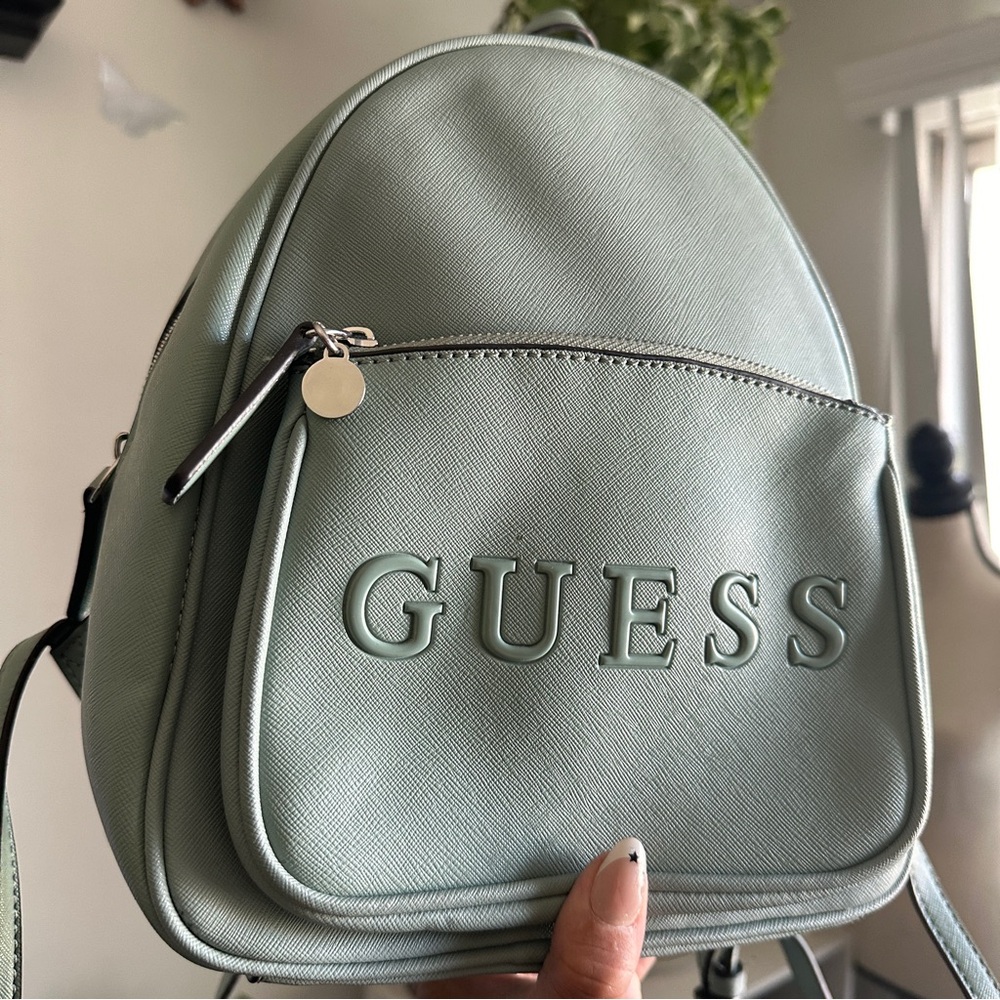 Guess Sage Green Mini Backpack - image 4